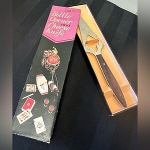 Vintage Bottle opener and cheese knife. Made in Japan
